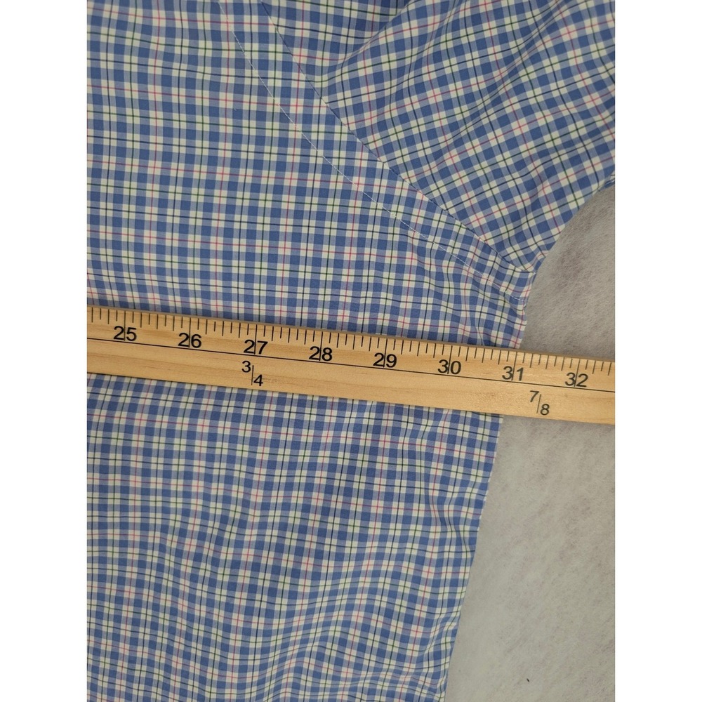Ralph Lauren Plaid Button Down 3XB Blue Pink Cotton Long Sleeve Big Tall Shirt - Picture 8 of 9